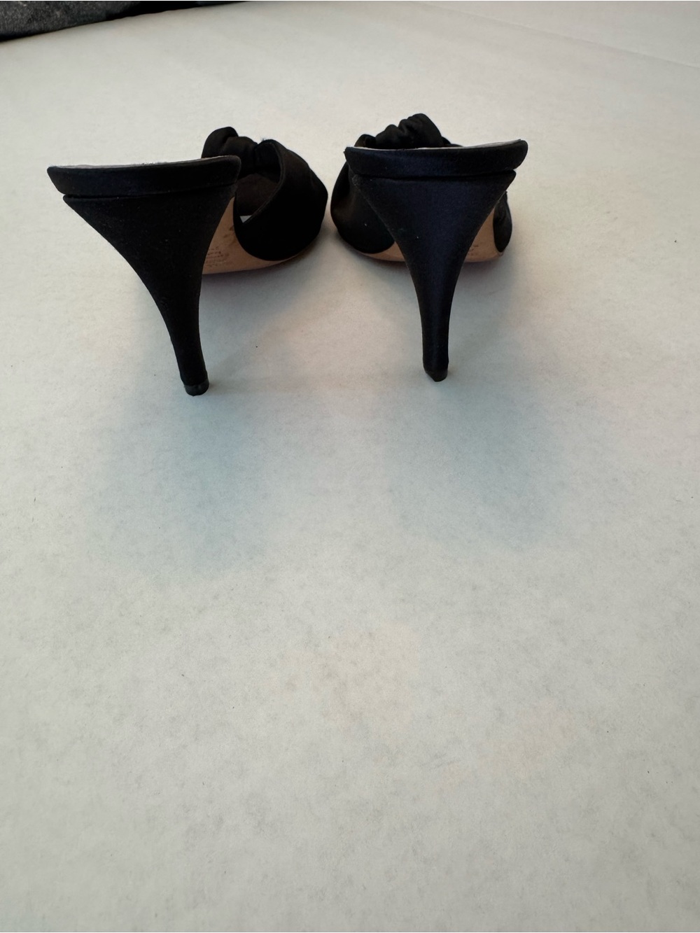 Hollywould Italian Baja Satin Stiletto Mules - Quiet Luxury Vintage EU 37 - Picture 8 of 12